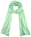 Produktbild: TigerTie - Schal in mint einfarbig Uni - Größe 180 x 30 cm - 100% Viscose