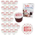 Produktbild: MamboCat 40er Set Sturzglas 230 ml mit Schraub-Deckel Mit Liebe gemacht I Einmachgläser + TO 82 Deckel mit Diamant-Zucker-Rezept I Vorratsgläser einkochen & konservieren