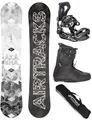 Produktbild: Airtracks Herren Snowboard Set Freestyle Freeride Wide Board Akasha Wide 162 - Snowboard Bindung Master - Softboots Master QL 45 - SB Bag