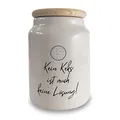 Produktbild: speecheese Kein Keks ist auch keine Lösung! Keksdose aus Keramik mit Holzdeckel