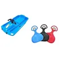 Produktbild: KHW | Snow Fox Lenkschlitten Set | Made in Germany | inkl. Po-Rutscher | farblich Sortiert | Iceblue