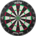 Produktbild: KOTO - King Pro Dartscheibe (Offizielle Turniermaße) Afrikanische Sisal & Borsten Dartscheibe, Inkl. Slim Wire Technologie, Klammer & Klammerfrei