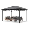 Produktbild: TOOLPORT Gartenpavillon 3x4 m Stahldach Hardtop ohne Seitenteile, Pfosten 9x9 cm