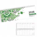Produktbild: ZETTLER 2026 Pultkalender 1W 1S grün Querkalender Spiralkalender Schreibtisch