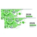 Produktbild: 2x ZETTLER Querkalender Tischkalender Wochenkalender 2026 Kalender 1 Woche