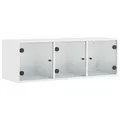 Produktbild: vidaXL Wandschrank mit Glastüren Weiß 102x37x35 cm