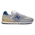 Produktbild: New Balance 574 Wildleder Trainer, Grau 42 EU - Beige/Blau - 42