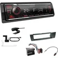 Produktbild: Kenwood KMM-BT408DAB 1-DIN Digital Media Receiver mit DAB+ Bluetooth Autoradio mit Einbauset für BMW 3er E90 E91 E92 E93