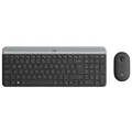 Produktbild: Logitech MK470 Slim Combo Kabelloses Tastatur-Maus-Set, 2.4 GHz Verbindung via Nano-USB-Empfänger, 10m Reichweite, 18-Monate Batterielaufzeit, PC/Laptop, Deutsches QWERTZ-Layout - Graphit