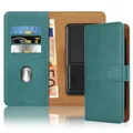Produktbild: Cadorabo Klapphülle kompatibel mit Google Pixel 6A-Handyhülle mit Kartenfach, 360 Grad Schutzhülle zum klappen- Flip Case Book Cover PU Leder Handytasche klappbar TÜRKIS