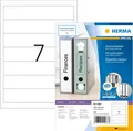 Produktbild: HERMA 4283 Ordnerrücken Etiketten kurz schmal, 100 Blatt, 192 x 38 mm, 7 pro A4 