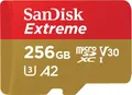 Produktbild: SanDisk Extreme microSDXC A2 UHS-I U3 V30 190MB/s Speicherkarte + Adapter 256GB