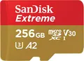 Produktbild: SanDisk Extreme microSDXC UHS-I Speicherkarte 256 GB + Adapter V30, U3, 190 MB/s