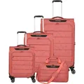 Produktbild: Travelite SKAII Kofferset L/M/S mit 4 Rollen + Weekender - Peach Koffer24