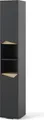 Produktbild: Badschrank Vicco Marelle Anthrazit/Artisan 30 x 180 cm mit Türen, und offenen Fächern, Model 47654