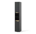 Produktbild: Vicco Hochschrank Marelle, Anthrazit/Anthrazit, 30 x 180 cm mit Türen, und offenen F... (1-St)