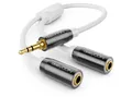 Produktbild: deleyCON deleyCON 0,2m Audio Klinken Y Splitter Kabel - 3,5mm Stecker zu 2x Audio-Kabel