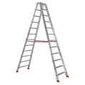 Produktbild: PREMIUM line Alu-Stufenstehleiter Anzahl Sprossen: 2x12