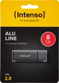 Produktbild: Intenso USB 2.0 Stick 8GB, Alu Line, anthrazit (R) 28MB/s, (W) 6.5MB/s, Retail-Blister 3521461