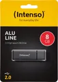 Produktbild: Intenso Intenso USB 2.0 Stick 8GB, Alu Line, anthrazit (R) 28MB/s, (W) 6.5MB/ USB-Stick