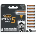 Produktbild: BIC Rasierklingen für Herren Rasierer Hybrid 5 Flex, 8er Nachfüllpack für den Nassrasierer mit 5 Titanium Klingen