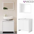 Produktbild: Badmöbel Set- Spiegel Waschtischunterschrank Badschrank Emma Weiß Vicco