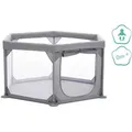 Produktbild: Laufgitter Grey, Grau, Metall, Kunststoff, Textil, 134x67x134 cm, Babymöbel, Laufstall Baby