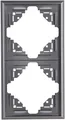 Produktbild: Kopp Abdeckrahmen 2-fach Malta, silber-anthrazit, 309215068