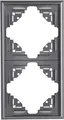 Produktbild: Kopp Abdeckrahmen 2-fach Malta, silber-anthrazit, 309215068  Kopp