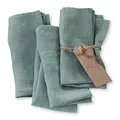Produktbild: LOBERON Serviette 4er Set Ghis, schlicht & zeitlos, natürlicher Charme, Küchentextilien, Tischwäsche, Tischdeko, Leinen, grün