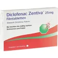 Produktbild: Diclofenac Zentiva 25 mg Filmtabletten 10 St