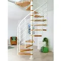Produktbild: Dolle Spindeltreppe Oslo Ø 140 cm, 11 Stufen Buche GH bis 276 cm FSC®