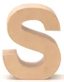 Produktbild: Papp Buchstabe S 17,5x5,5cm Alphabet Initialien Deko PappArt Druckbuchstabe