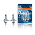 Produktbild: Osram COOL BLUE® INTENSE H4, +100% mehr Helligkeit, bis zu 5.000K, Halogen-Scheinwerferlampe, LED-Look, Hängebox (2 Lampen)