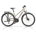 Produktbild: Airtracks 28 Zoll Damen Trekking Fahrrad TRAVEL Lady Trekkingrad Trekkingbike City Bike 24 x Gang Shimano Altus RD-M2000 SGS Beige Matt - Rahmenhöhen 44cm 48cm 52cm - (44cm (Körpergröße 150-165cm))