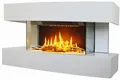 Produktbild: CHEMIN'ARTE - Elektrischer Wandkamin Lounge Medium Weiß 82 cm LED-Flammeneffekt, programmierbare Heizung, Fernbedienung