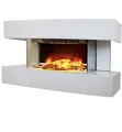Produktbild: Chemin’Arte 185 Elektrischer Wandkamin LED Kamin Weiß 82x21x42 cm Modern