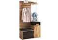 Produktbild: MODFU Garderoben-Set Kleiderschrank-Set, (mit 4 Kleiderhaken, Spiegel, Schuhschrank, Wandgarderobe, 1-St), Flurgarderoben Set, Kompaktgarderobe mit Spiegel