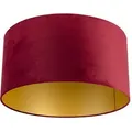 Produktbild: Velour Lampenschirm Rot 50/50/25 Mit Goldener Innenseite