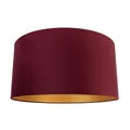 Produktbild: QAZQA Baumwolle Velour Lampenschirm rot 50I50I25 mit Gold I Messingener Innenseite,
