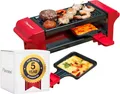 Produktbild: Bestron AGR102 Mini Raclette Tischgrill Holzschaber 1-2 Personen 2 Pfännchen