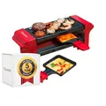 Produktbild: Raclette Mini Tischgrill Tischgerät Antihaft Pfännchen Holzschaber 350 Watt