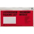 Produktbild: Dokumententasche DIN lang Rot Lieferschein-Rechnung, mehrsprachig mit Selbstklebung 250 St./Pack. 25