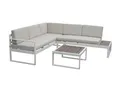 Produktbild: Green Spirit Loungeset Lusso Lounge-Set Weiß 5 Personen Ecklounge Loungemöbel, (Set, 3-tlg., 1 3-Sitzer Sofa), Aluminium, weiß, für 5 Personen, wetterfest - Garten, Terrasse