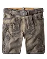 Produktbild: Stockerpoint Herren Lederhose Artur I Größe 44-60 I Bequeme Trachtenhose in edler Hirschoptik mit Gürtel I Aus 100% hochwertigem Wildbockleder I Perfekt für Trachten & Festlichkeiten