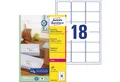 Produktbild: Avery Zweckform Etiketten Adress-Etiketten Recycling A4 63,5x46,6mm VE=1.800 Etiketten naturweiß