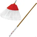 Produktbild: WOLF Fächerbesen Set Fächerbesen mit Holz-Stiel UF-M/ZM 140 (P787) Rot 145x19x46cm, (1-tlg)