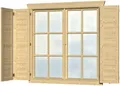 Produktbild: Skanholz Fensterladen, für 2 Einzelfenster á 57,5x123,5cm aus der 28 und 45 mm-Serie