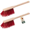 Produktbild: 2er Set Handfeger Langer Stiel, Made in Germany, Handfeger für Draußen, Garten, Robuster Handbesen mit langem Stiel, Langstiel Handkehrer, Handbesen