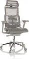 Produktbild: hjh OFFICE High End Bürostuhl POFIT G GEN2 Ergonomischer Schreibtischstuhl mit Armlehnen Netzstoff Hellgrau Drehstuhl für Büro, Zuhause